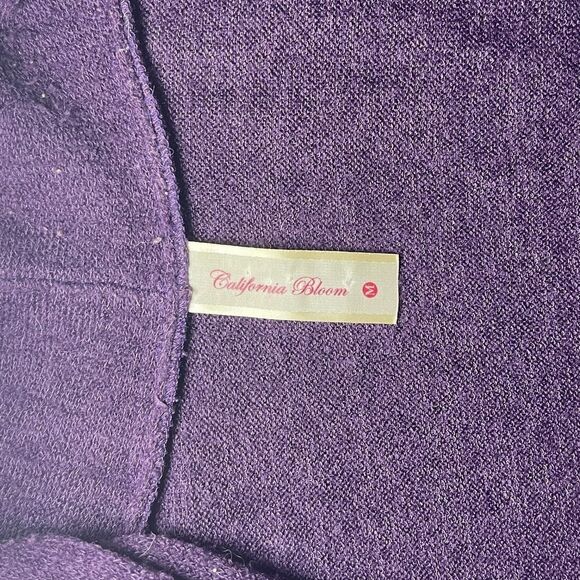 California Bloom Purple‎ Women's Cardigan Sweater Size M - Picture 6 of 10